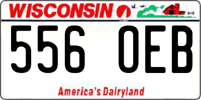 WI license plate 556OEB