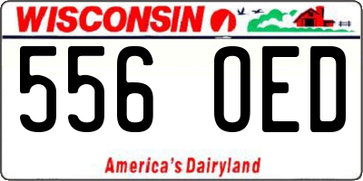 WI license plate 556OED