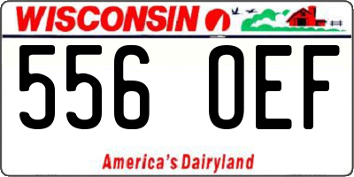 WI license plate 556OEF