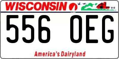 WI license plate 556OEG