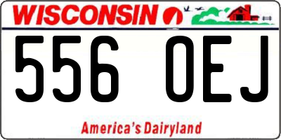 WI license plate 556OEJ