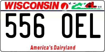 WI license plate 556OEL