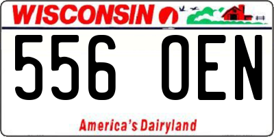 WI license plate 556OEN