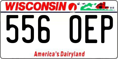 WI license plate 556OEP