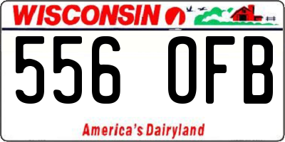 WI license plate 556OFB
