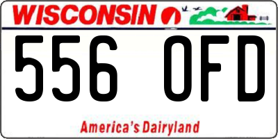 WI license plate 556OFD