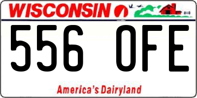WI license plate 556OFE