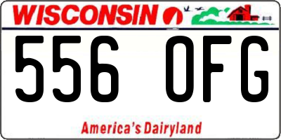 WI license plate 556OFG