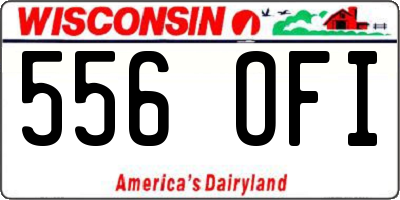WI license plate 556OFI