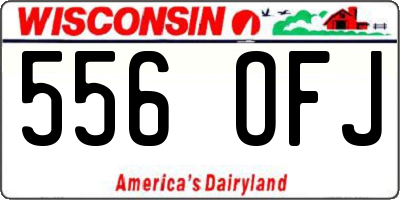 WI license plate 556OFJ