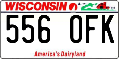 WI license plate 556OFK
