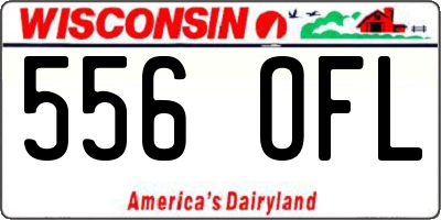 WI license plate 556OFL