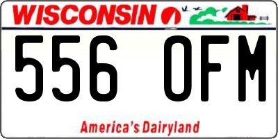 WI license plate 556OFM