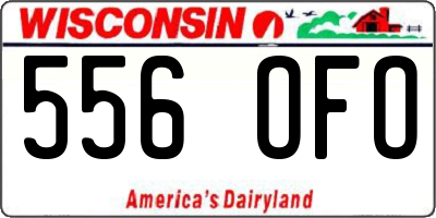 WI license plate 556OFO