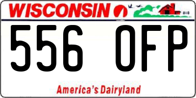 WI license plate 556OFP