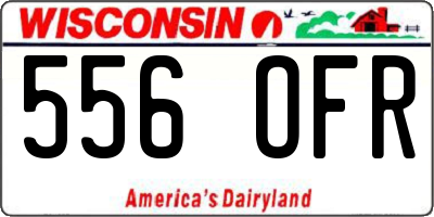 WI license plate 556OFR