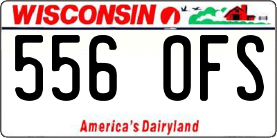 WI license plate 556OFS