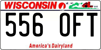 WI license plate 556OFT
