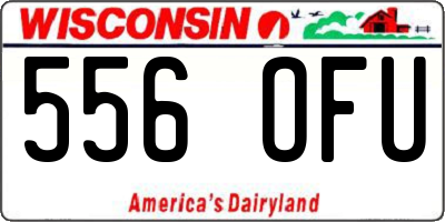 WI license plate 556OFU