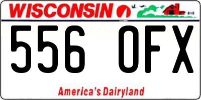 WI license plate 556OFX