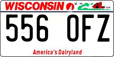 WI license plate 556OFZ