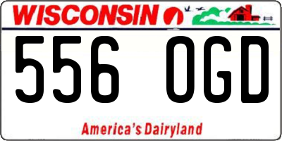 WI license plate 556OGD