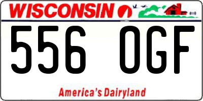 WI license plate 556OGF