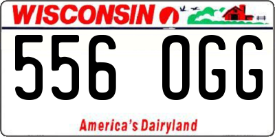 WI license plate 556OGG