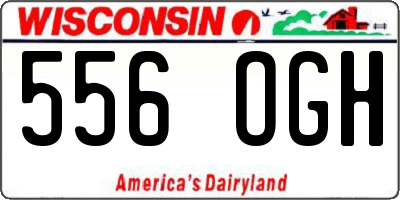 WI license plate 556OGH