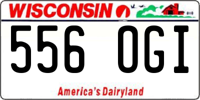 WI license plate 556OGI