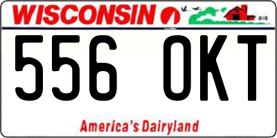 WI license plate 556OKT