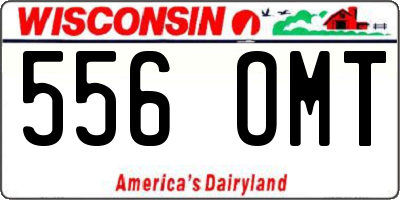 WI license plate 556OMT