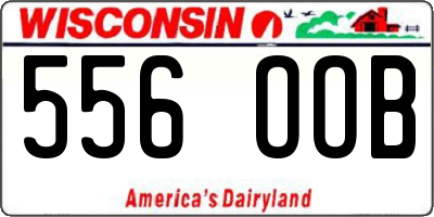 WI license plate 556OOB