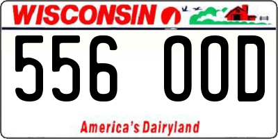 WI license plate 556OOD