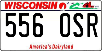 WI license plate 556OSR