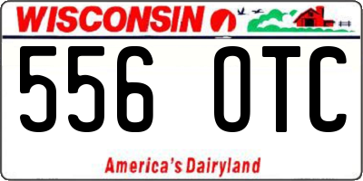 WI license plate 556OTC