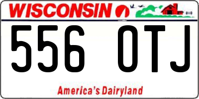 WI license plate 556OTJ