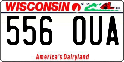 WI license plate 556OUA