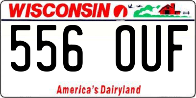WI license plate 556OUF