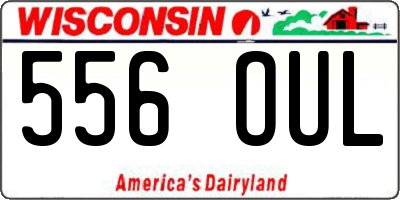 WI license plate 556OUL