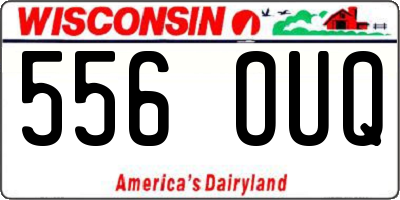WI license plate 556OUQ