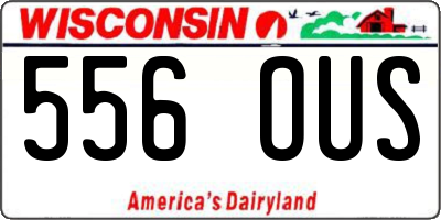 WI license plate 556OUS