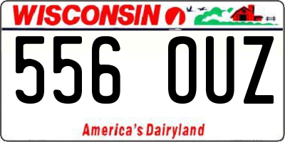 WI license plate 556OUZ