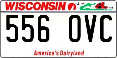 WI license plate 556OVC