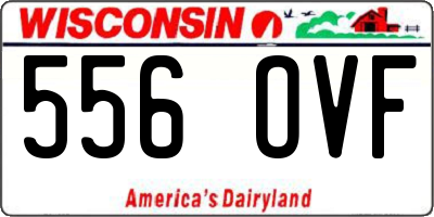 WI license plate 556OVF