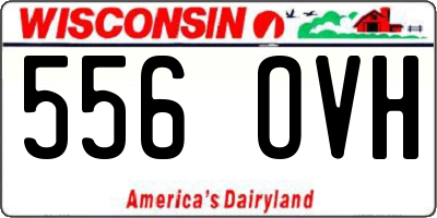WI license plate 556OVH