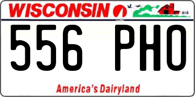 WI license plate 556PHO
