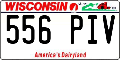 WI license plate 556PIV
