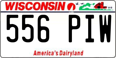 WI license plate 556PIW