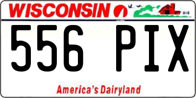 WI license plate 556PIX